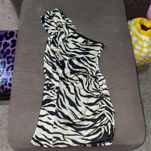 Tan animal print dress